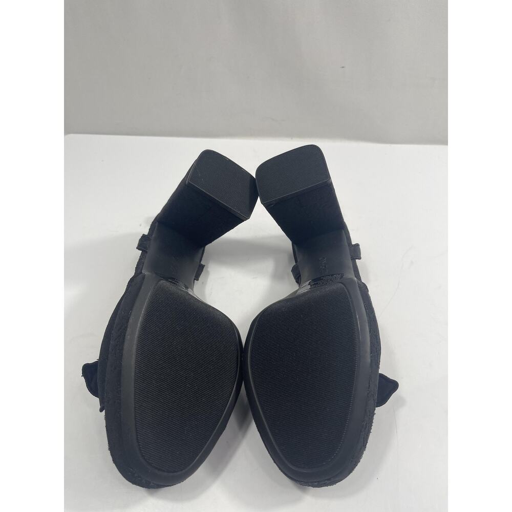 ON 34TH STANCIAAF Shoes SZ 7.5 Black Platform Bow Heels New Dressy Floral Patter - Picture 12 of 16